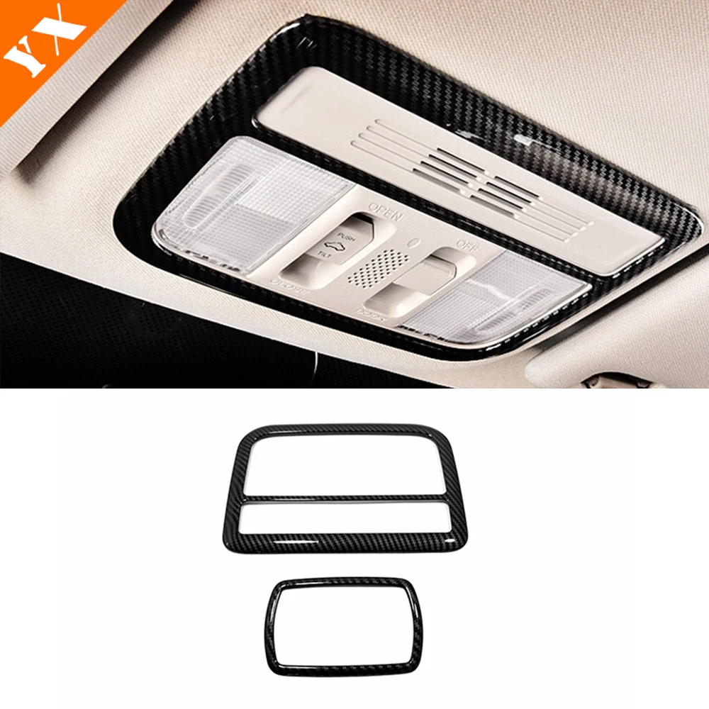 LHD For Honda Civic 10th Accessories 2016-2020 ABS Carbon Interior Trim Car gear shift handle knob decor sticker cover 5