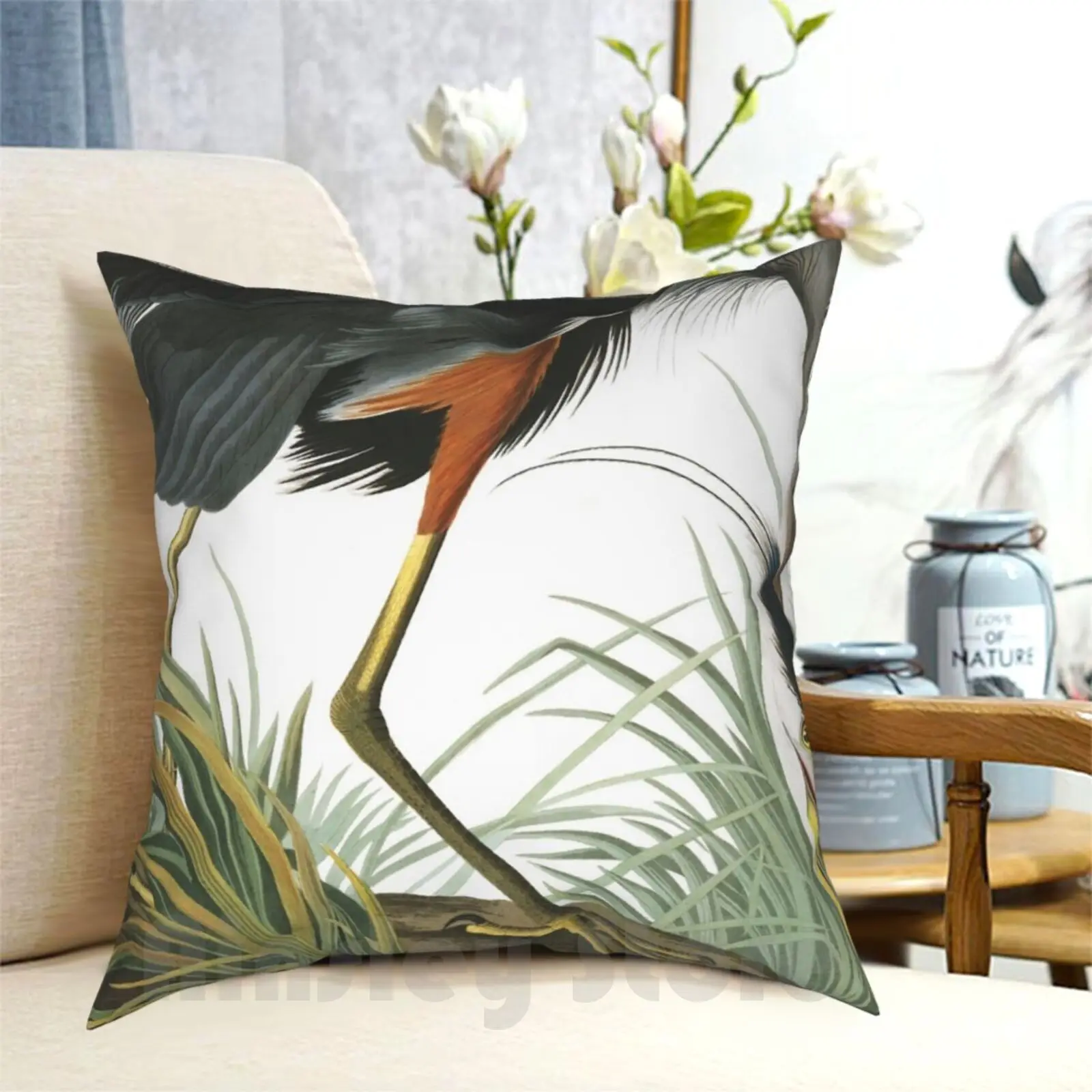 

Great Blue Heron-John James Audubon Pillow Case Printed Home Soft DIY Pillow Cover John James Audubon Audubon Birds America