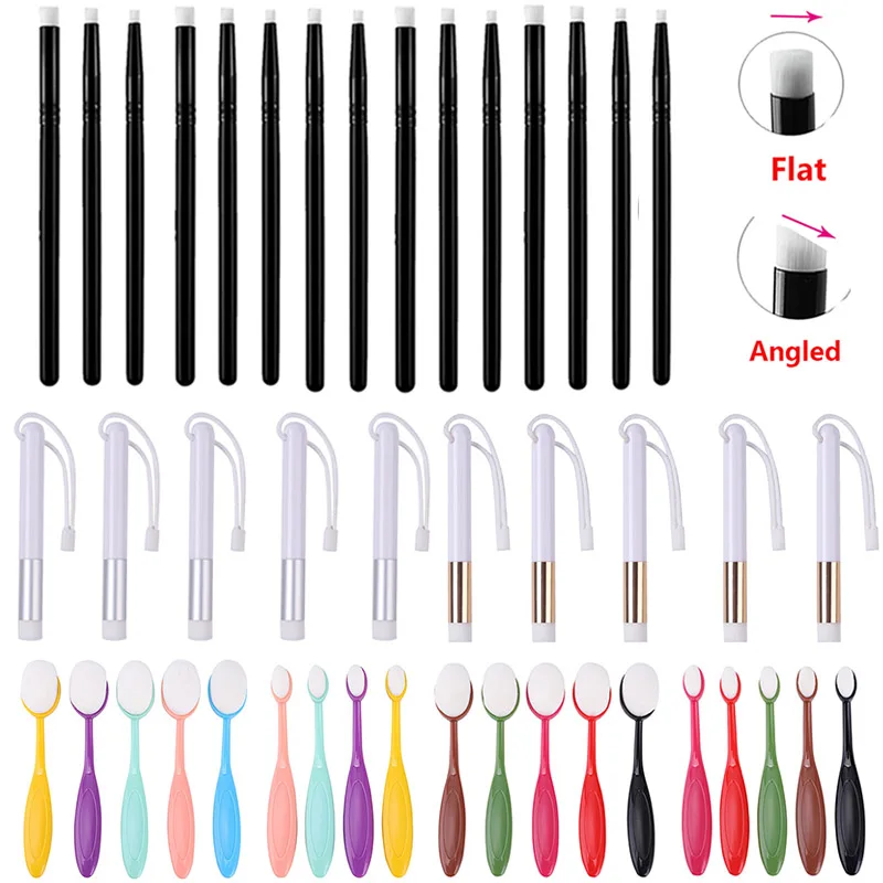 Wholesale Flat /Angled Detailed Blending Brushes Large Small Smooth Blending Brushes Ink Application Tool for DIY Cards Making