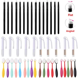 Wholesale Flat /Angled Detailed Blending Brushes Large Small Smooth Blending Brushes Ink Application Tool for DIY Cards Making