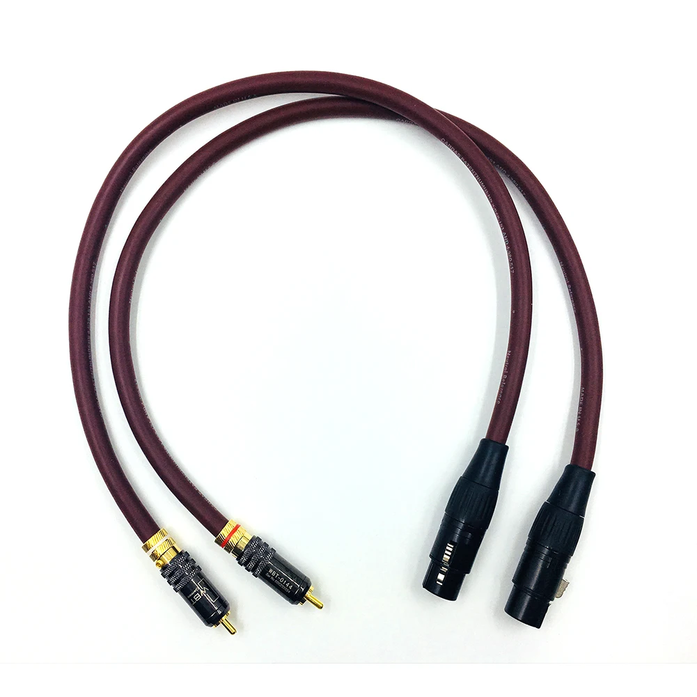 1 пара HIFI XLR «папа» на двойной разъем RCA «папа» аудиосигнал патч-кабель 3-контактный 2 XLR «папа» на 2 XLR «мама» аудиокабеля