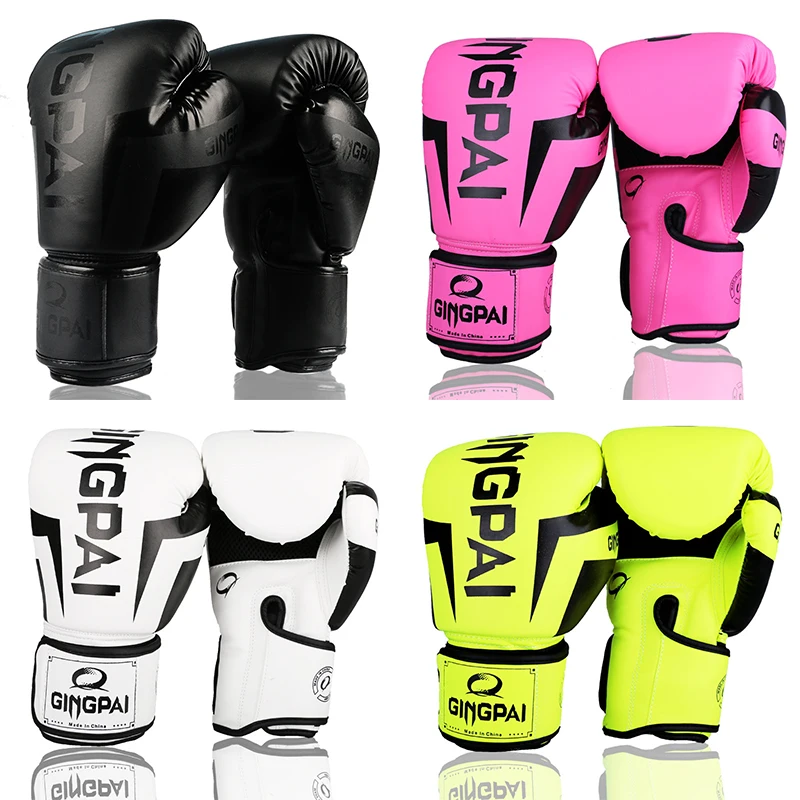 6oz 10oz 12oz Mężczyźni Kobiety Rękawice bokserskie oddychające fitness Rękawice do worka treningowego Rękawice do kick boxingu MMA Rękawice do kopania Muay Thai Protecto — zdjęcie 7