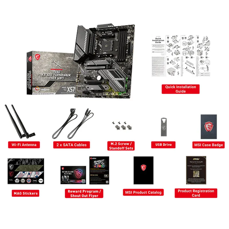 Placa-mãe TOMAHAWK MAX WiFi, jogos Ryzen 9, DDR4 5100 OC 128GB PCI-E 4.0 M.2, ATX, AMD X570, AM4