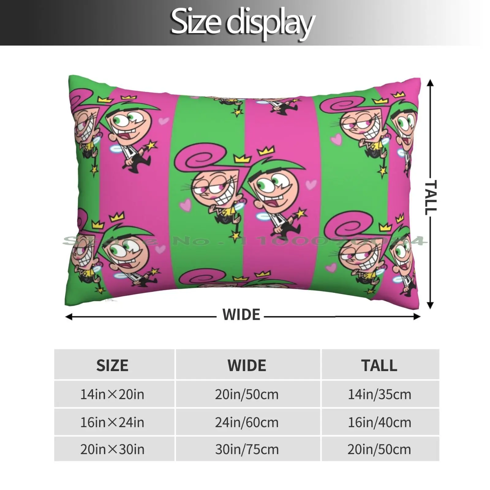 ~cosmo&wanda~ Pillow Case 20x30 50*75 Sofa Bedroom Cosmo Wanda Fairly Weird Parents Long Rectangle Pillowcover Home Outdoor