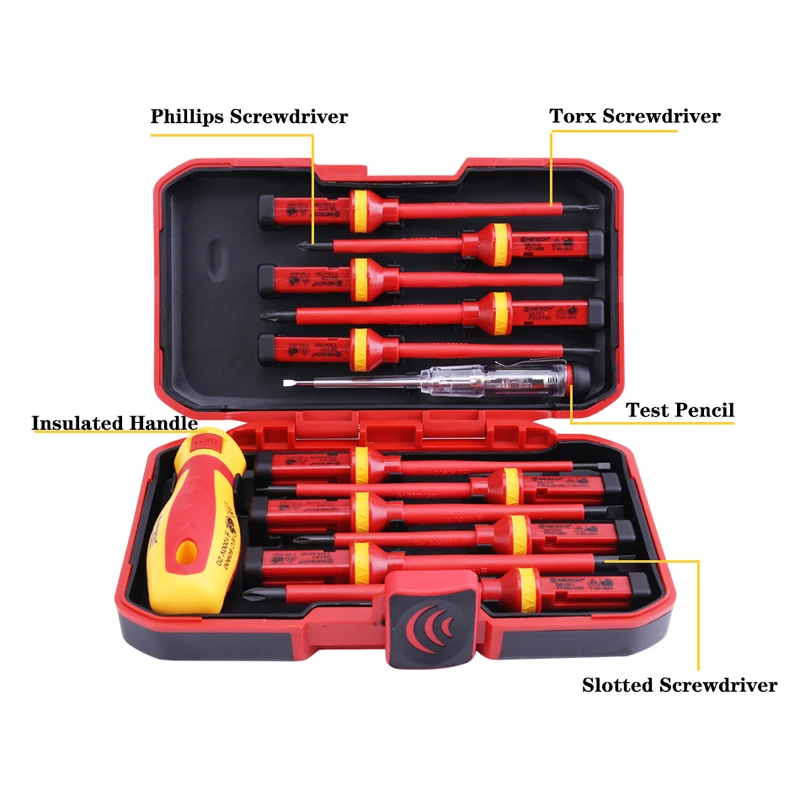 8/13/25 In 1 Insulated Screwdriver Set CR-V Voltage Magnetic Phillips Slotted Torx Screwdriver Durable For Electrician Hand Tool