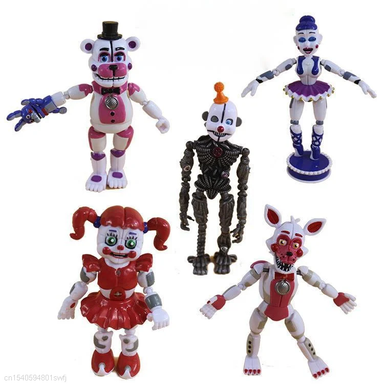 

5pcs/set Five Nights At Freddy's Bonnie Foxy Freddy Fazbear Bear Doll Pvc Model Action Figure Fnaf Toys Gift For Kids Children