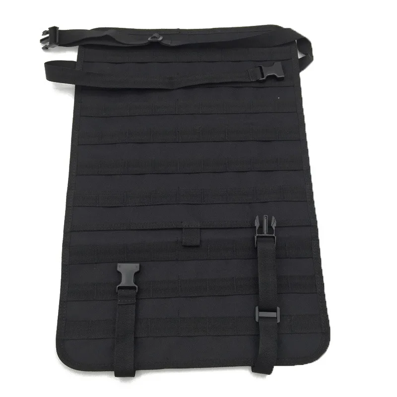 Organizador táctico de asiento trasero de coche, Panel de vehículo MOLLE, Protector de cubierta de asiento de coche, equipo de nailon Airsoft