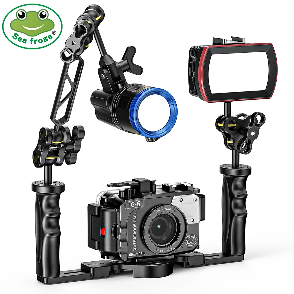 Essential Diving Photography Equipment Aluminum Alloy Dual Ball Joint Arm Lighting System Combination Accessory Anlge Adjustable