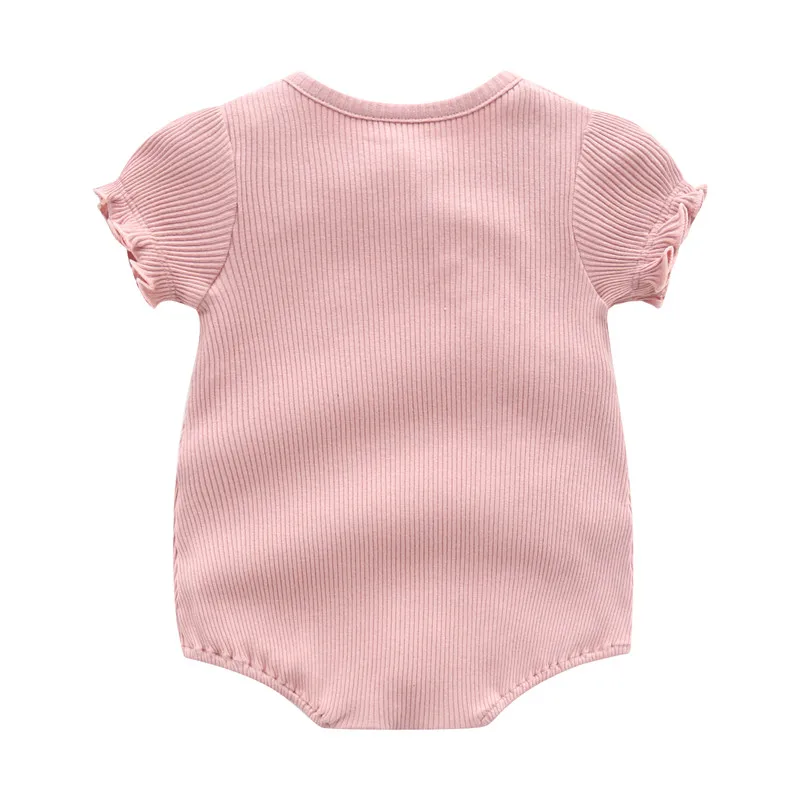 Agaric Lace Summer Cotton Baby Girl Clothes Short Sleeve Bodysuit Princess Playsuit Jumpsuit Outfits