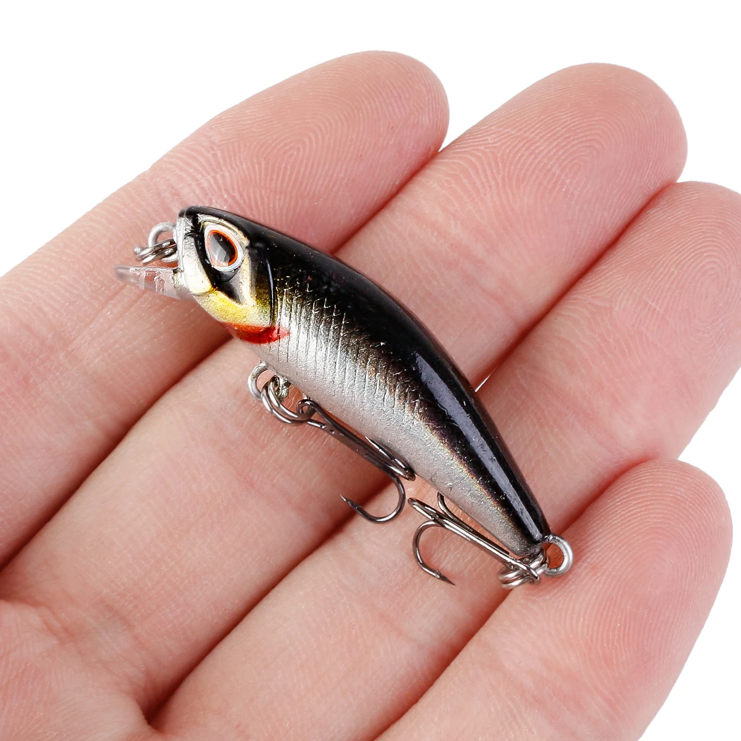 1pcs Mini Minnow Fishing Lures Wobblers 4.5cm 3.5g Sinking Artificial Plastic Hard Bait Crankbait Jerkbait Pesca Bass Tackle