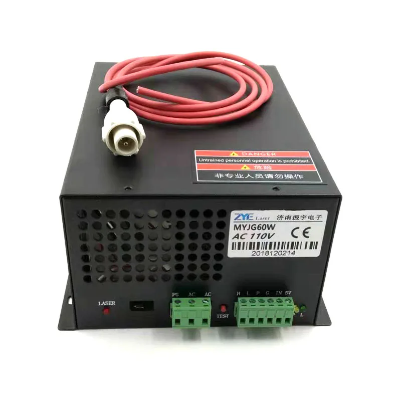 CO2 Laser Power Supply MYJG60W For CO2 Laser Engraving Cutting Machine