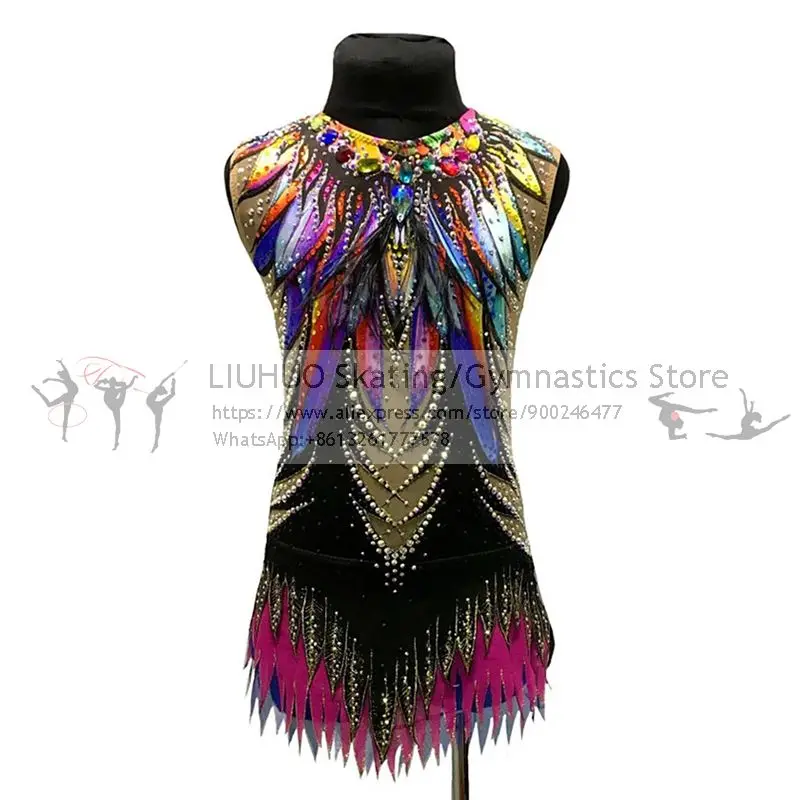 Custom Rhythmic Gymnastics Leotard Women\'s Girls Figure Skating Dress Ice Skating Performance Competition Dance Artistic Costume