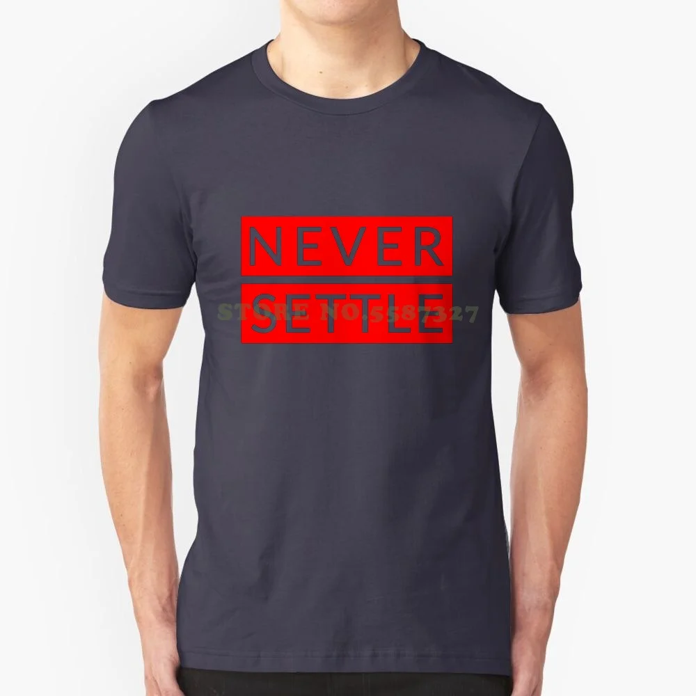 Never Settle Oneplus Red 100% Pure Cotton T-Shirt Oneplus One Plus Neversettle Never Settle Technology Mobile Smartphones