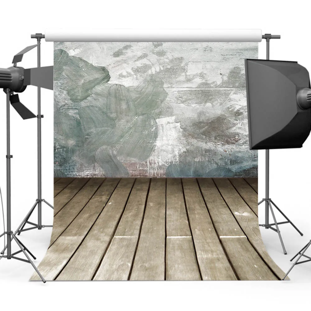 

MOCSICKAGraffiti Wall Backdrop for Photography Wood Floor Background for Newbron Photographers Photo CM-5353