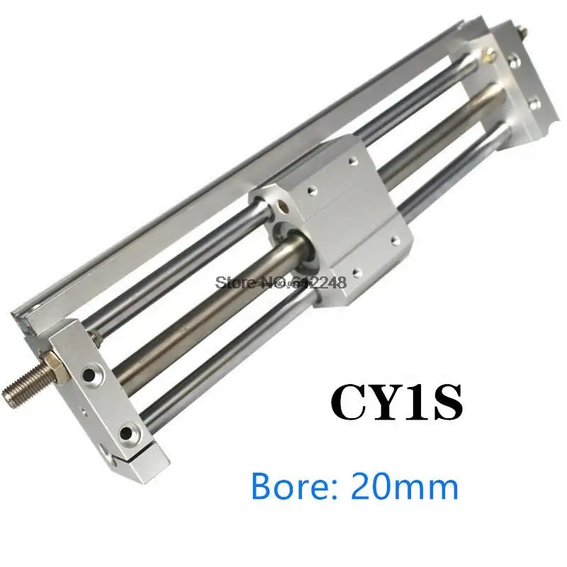 CY1S/CDY1S CY1S20 Stroke 100-500mm Magnetic Coupling Rodless Cylinder Pneumatic Cylinder CY1S20-100 CY1S20-200 CY1S20-300