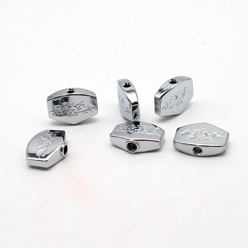 6pcs Guitar Tuners Machine Head Buttons Metal Carved Square Button for Electric Guitar