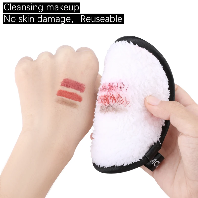 2Pcs Reusable Makeup Remover Pads Soft Flannel Wipes Cosmetics Washable Make Up Towel Face Cleansing Sponge Skin Care Tools