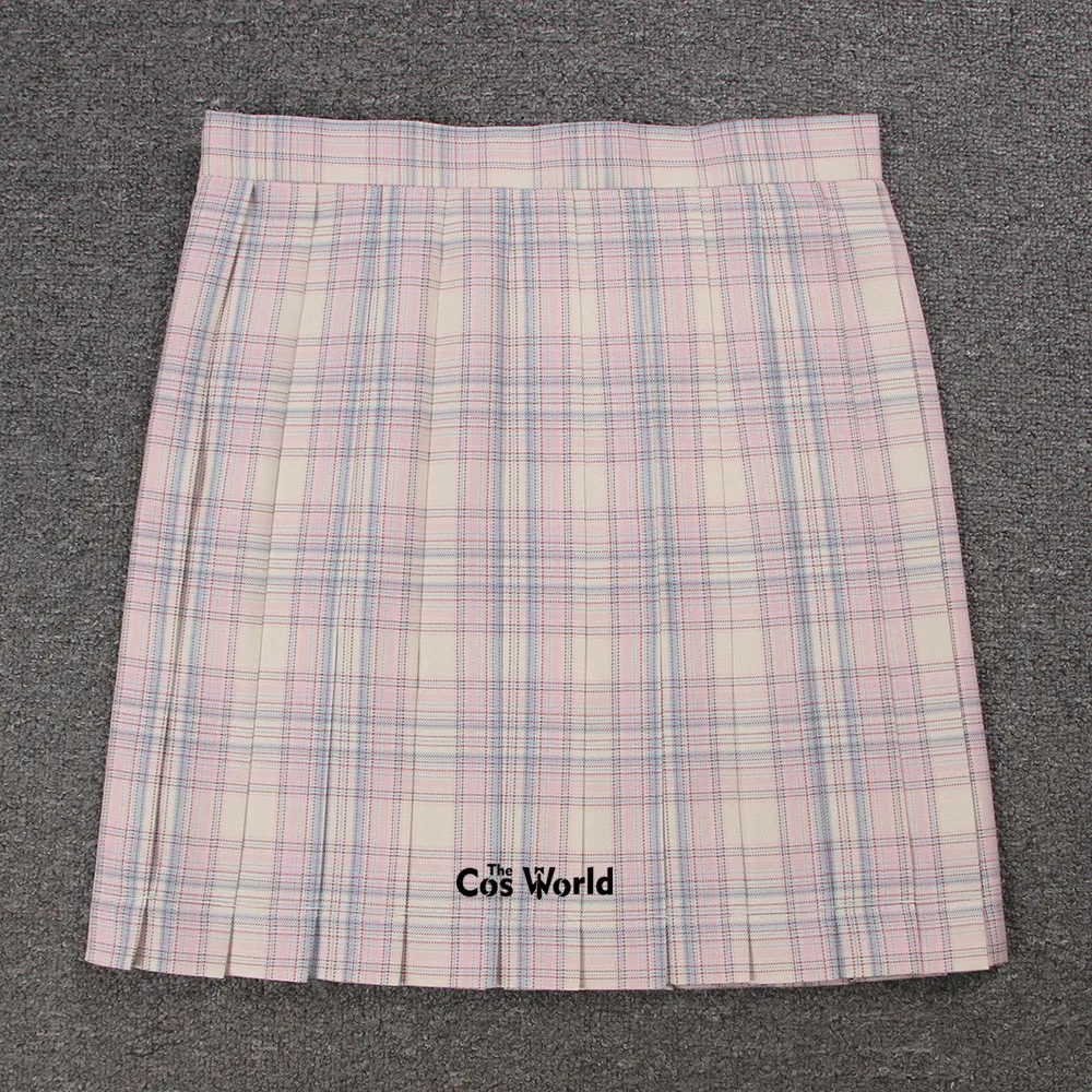 [Käse Pfirsich] Mädchen der Frauen der Japanischen Sommer Hohe Taille Gefaltete Plaid Röcke Frauen Kleid Für JK Schule uniform Studenten Tücher