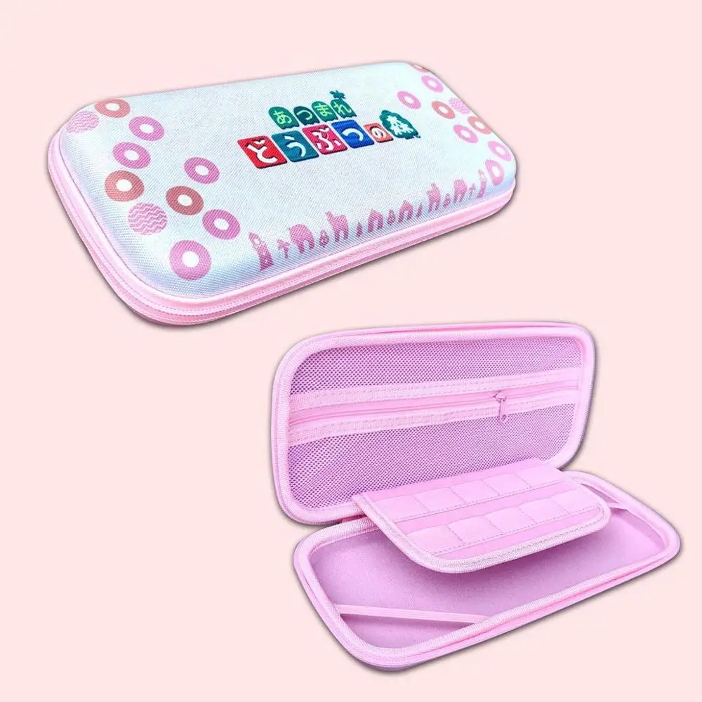 กระเป๋าเก็บของสีเขียวป่าสัตว์กระเป๋าแข็งกระเป๋าหิ้วสำหรับ Nintendo Switch และ Nintendo Switch Lite