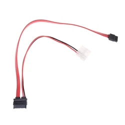 1pc Slimline SATA Power Cables To Molex Slim SATA 13 Pin(7P+6P) To 7pin + Power Cable For SATA Slimline Port 50cm