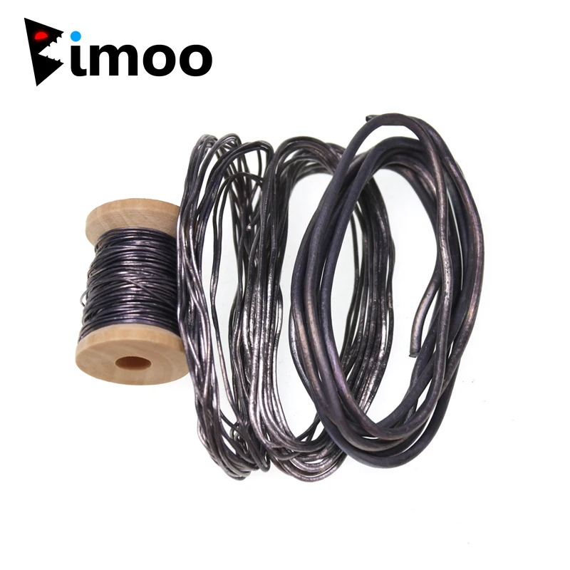 Bimoo 0.5mm 0.8mm 1mm 2mm Soft Round Weigted Lead Wire Nymph Streamer Saltwater Flies Body Fishing Lures Fly Tying Material