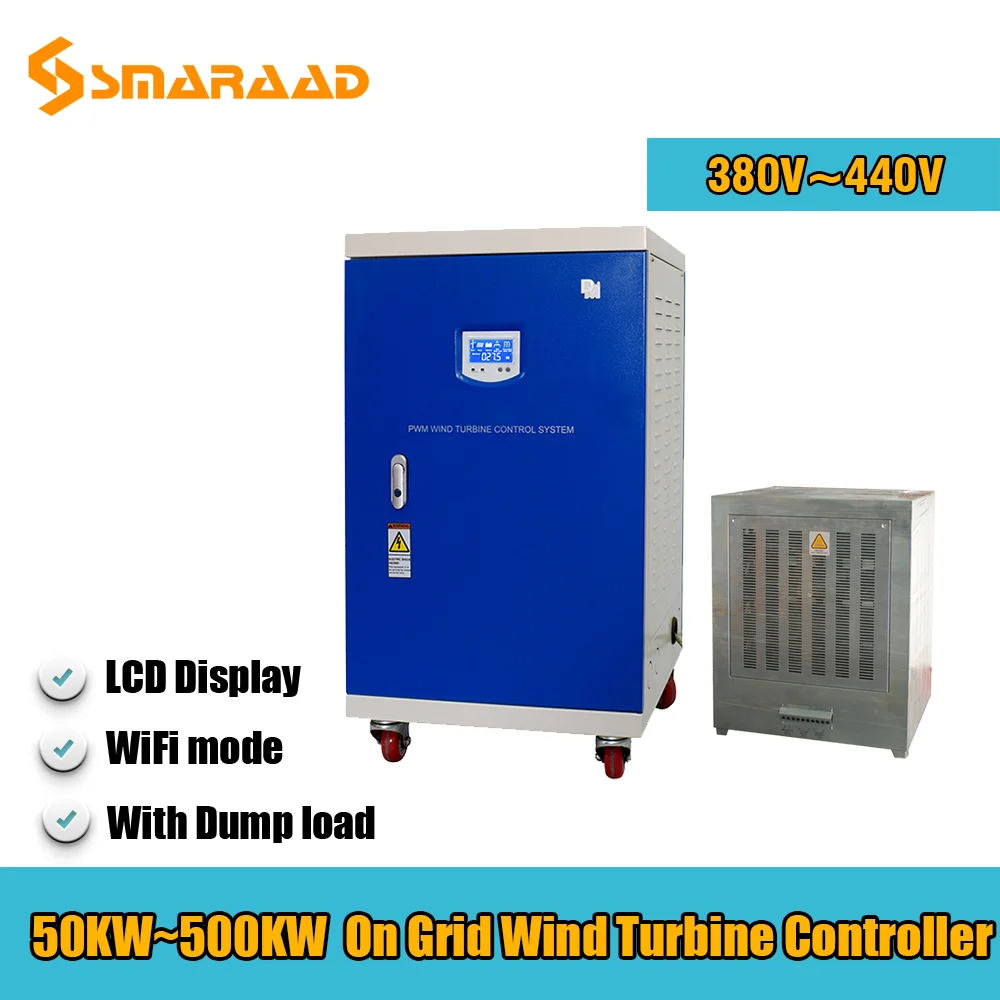 High Efficiency 380V 440V 50KW 100KW 200KW 500KW Waterproof Wind Turbines Generator Charge Controller Regulator With Dump load