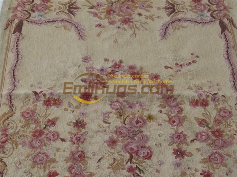 Handmade Vintage Carpets For Living Room Square Rug Aubusson Carpet Wool Knitting Carpets