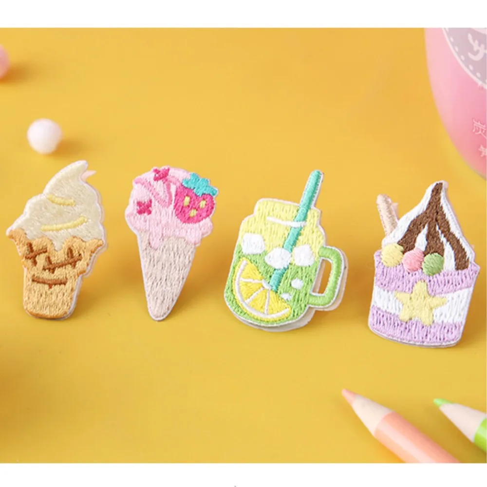 MAXSIN FUN, высококачественные разноцветные патчи с мороженым и холодным напитком, украшения для джинсов и одежды, аксессуары «сделай сам»