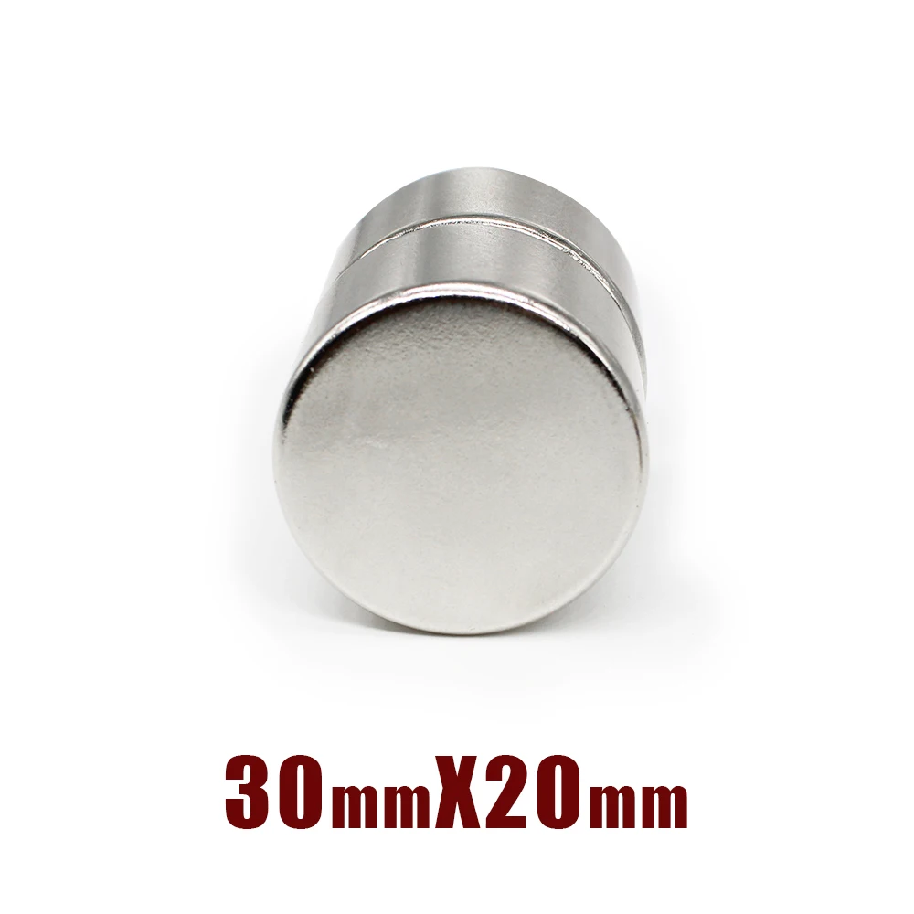 1/2/3PCS 30x20 mm Strong Round Magnets N35 Permanent Neodymium Magnets 30x20mm Circuler Rare Earth Magnet 30*20 mm