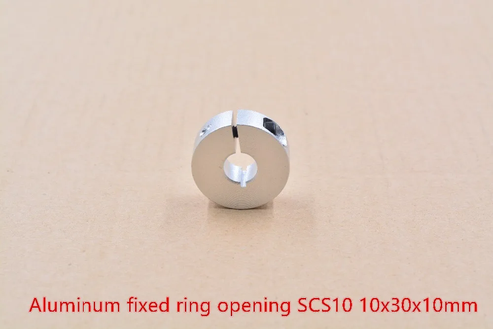 Aluminum alloy clamping ring opening type SCS10 10mm  optic axis clap collar linear shaft seat 10mmx30mmx10mm 1pcs