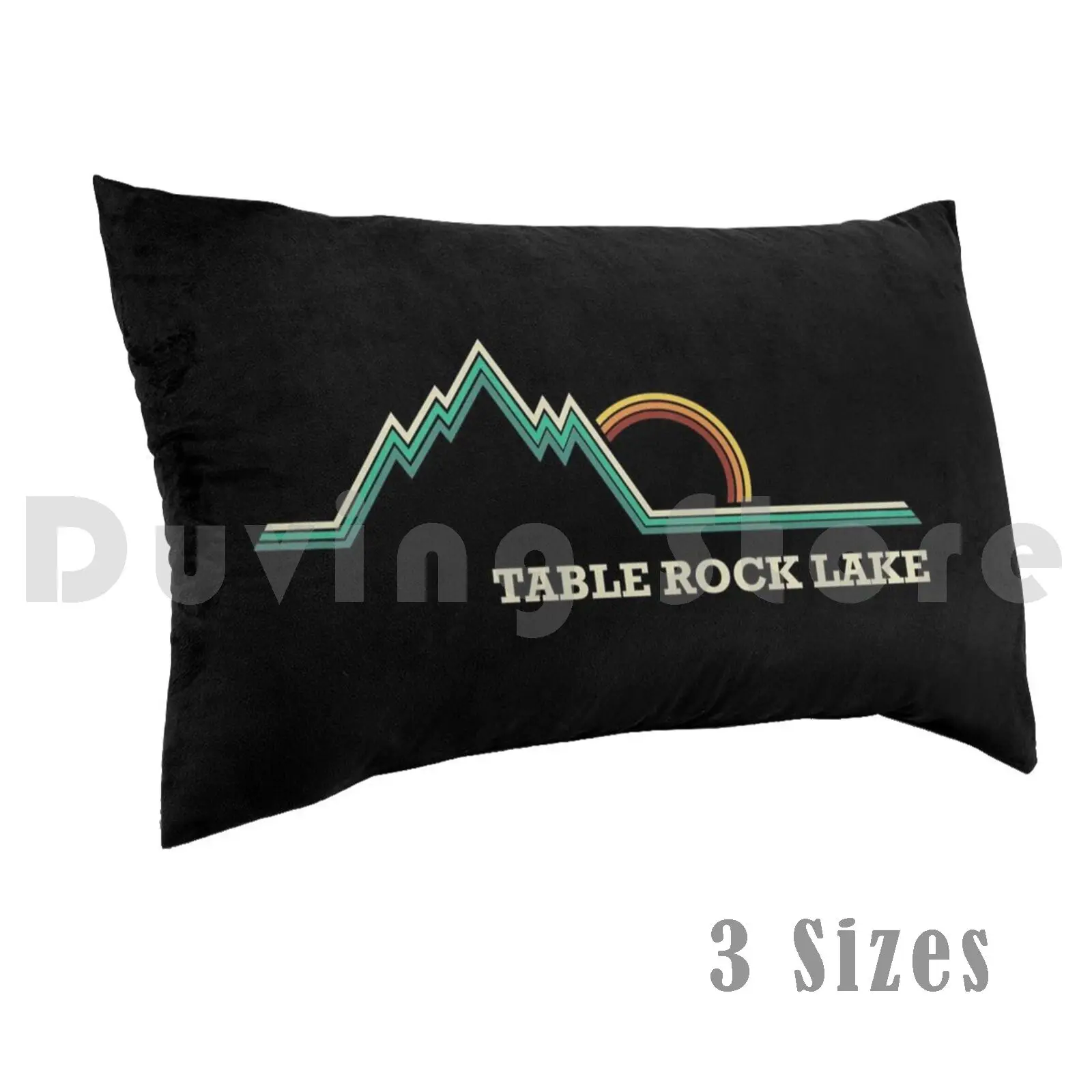 Table Rock Lake Of The Missouri Retro Vacation VintagePillow case Orazk Bank Of The Lake Of The