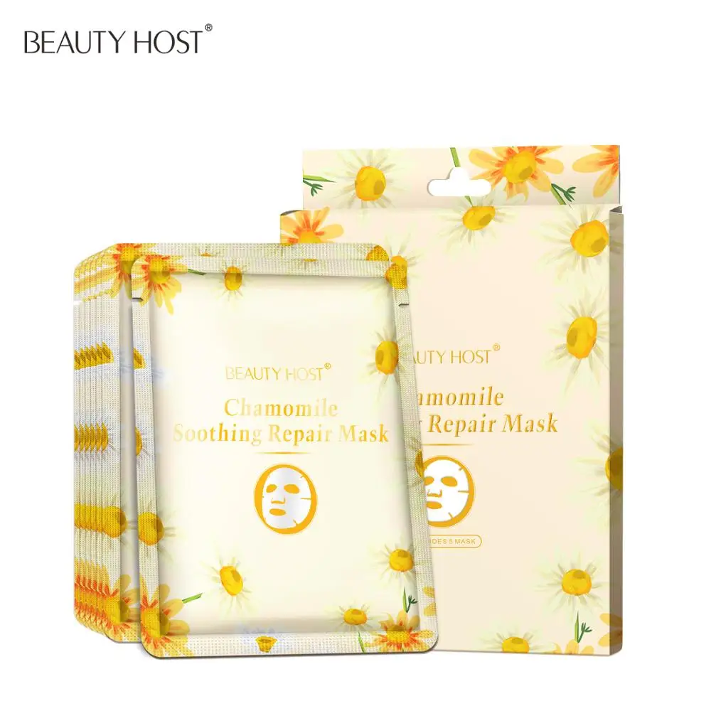 

5PCS Beauty Host Chamomile Soothing Repair Moisturizing Facial Mask Whitening Anti-Aging Nourish Skin Care