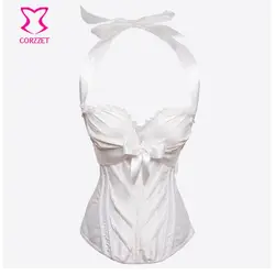 White/Red Wedding Bridal Halter Overbust Corsets Sexy For Women Plus Size Waist Slimming Trainer Bustier Tops Lingerie Burlesque