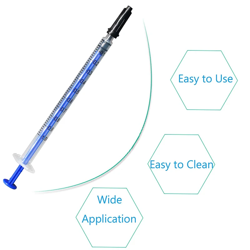 1ml Luer Slip Plastic Syringes with Cap, 1Milliliter 1cc Syringe No Needle,Non-Sterile,Pets Feeding Tools Not for Injection