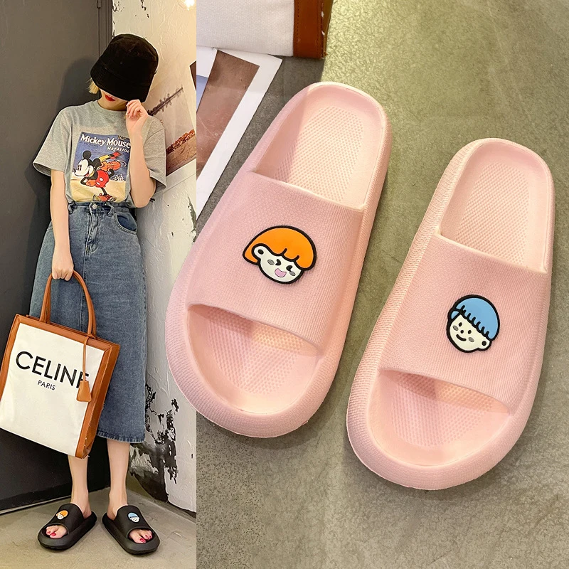 Large Size Bathroom Slippers, Women's Summer Thick-Soled Large Size Slippers, Men's Home Bathroom Sandals in Sizes 36-45