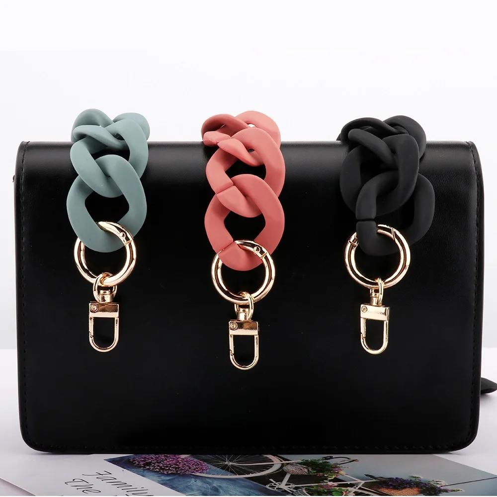 VERSAC Acrylic chain fashion high-end messenger shoulder bag decorative chain fish bone chain resin chain accessories