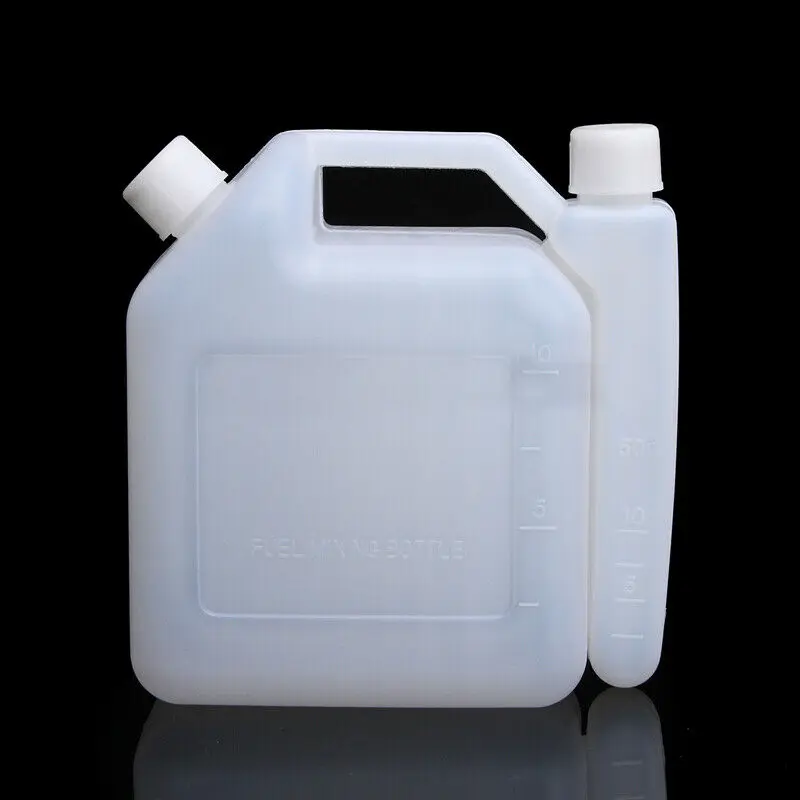 1 L Oil Pot Petrol Fuel Mixing Bottle Tank 2 Stroke For Chainsaw Trimmers 1:25 50:1 Lawn Mowers Line Strimmers Garden Supplies