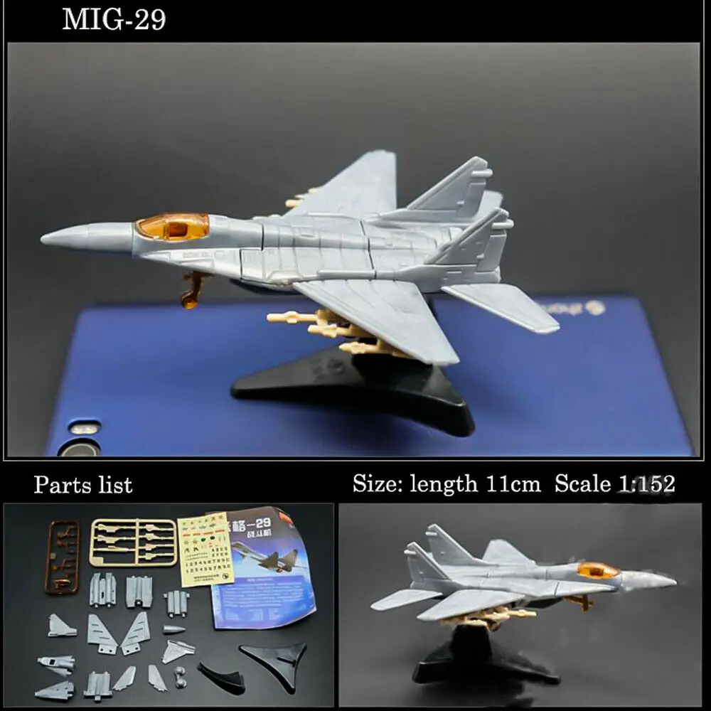 Mikoyan MiG-29 Fulcrum 4D Assembly Fighter Model Collection Puzzle Figure Toy