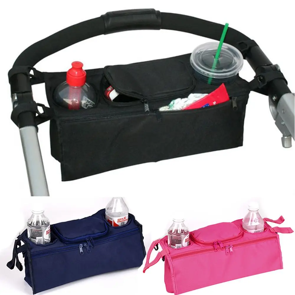

Hanging Bottle Wheelchair Storage Bag Baby Pram Bottle Cup Holder Baby Stroller Organizer Infant Nappy Bags Carriage Bag