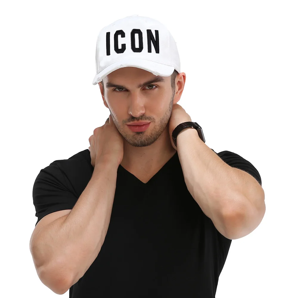DSQICOND2 marka 2020 moda simge mektup pamuk Mens beyzbol şapkası kadın Snapback şapka pembe şapka baba şapka pamuk kemik kamyon şoförü şapkası
