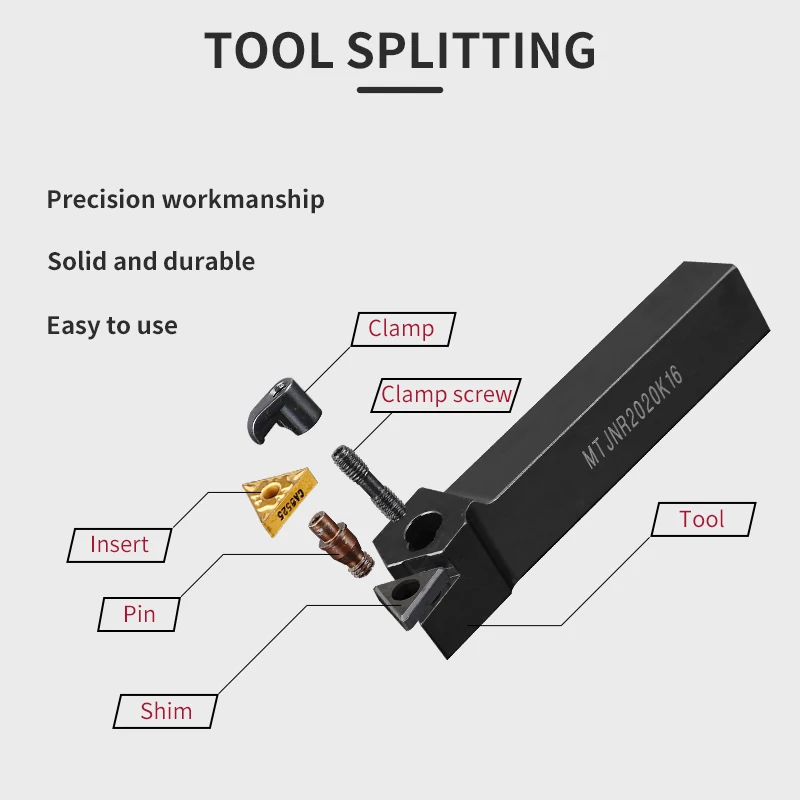 1pc MTJNR2020 MTJNR 1616 MTJNR2525 External Triangul Turning Tool Holder TNMG Carbide Inserts Lathe Cutting Tools Set