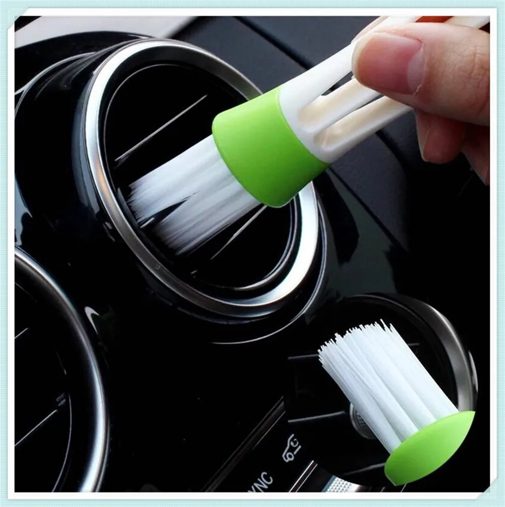 2In1 Green Car Cleaner Brush Vent Blinds for Opel CORSA 2006 2000 ASTRA 1998 2004