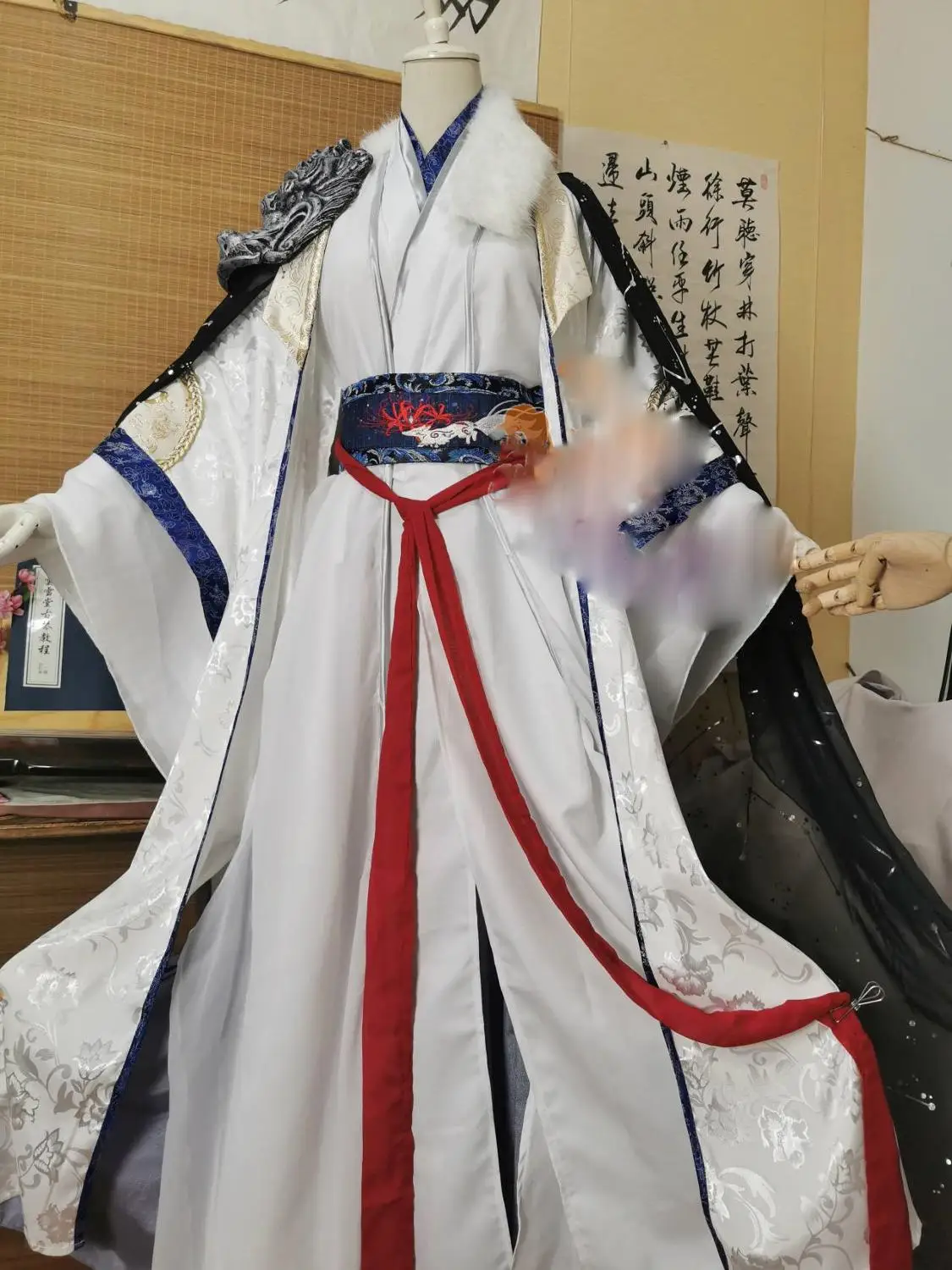 2 Designs White Black Two Ghost Officers Male Emperer Costume Hanfu cos Prince of Wu Yong  Emperer of Ghost  JunWu Cosplay Hanfu