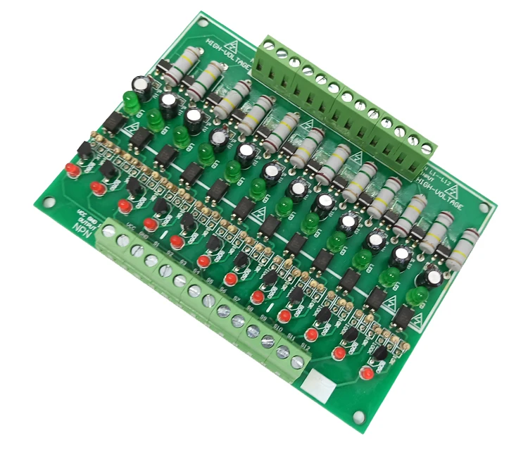 

12-way 220V Optocoupler Isolation Module/220V Detection Module/AC Power Detection/card Guide Rail