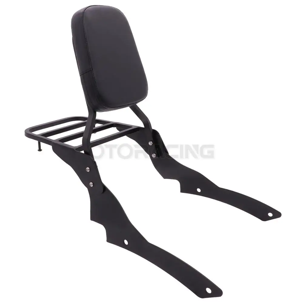 Motorcycle Backrest Sissy Bar w/Rear Luggage Rack For Yamaha V-Star XVS400 XVS650 Custom 1996 1997 1998 1999 2000 2001-2017