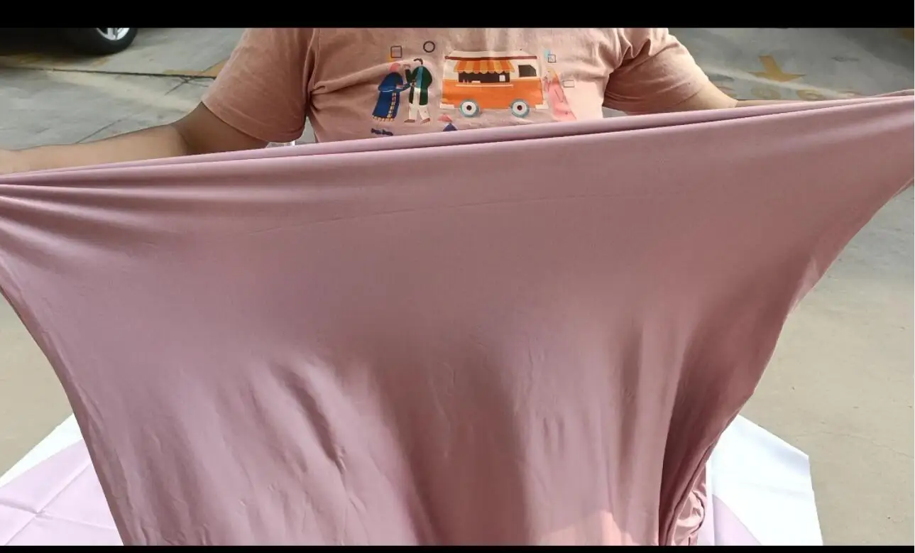 Tùy Chỉnh Vòm Có Phông Nền Nền Hồng Xanh Dương Trắng Sinh Nhật Trang Trí Biểu Ngữ Doubleside In Vải Thun Co Giãn