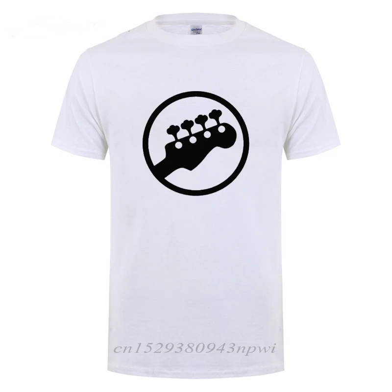 Bass Headstock Guitar Symbol Guitarist Player Musicians Music Rock T-Shirt Funny Birthday Gift For Men O Neck Cotton T Shirt Tee