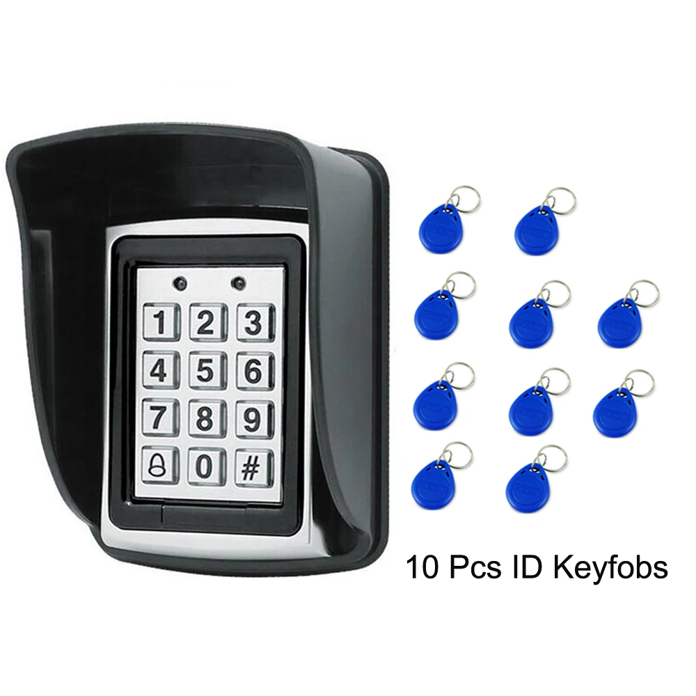 

Backlight RFID Metal Access Control EM Card Reader Keypad 1000 Users Door Bell 125Khz Card Reader Keypad Keyfobs Door Access