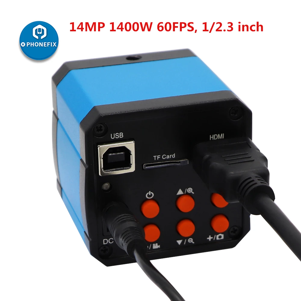 Microscópio digital industrial, câmera full hd 1080p 60fps 38mp hdmi usb c-mount para telefone pcb, reparo de solda