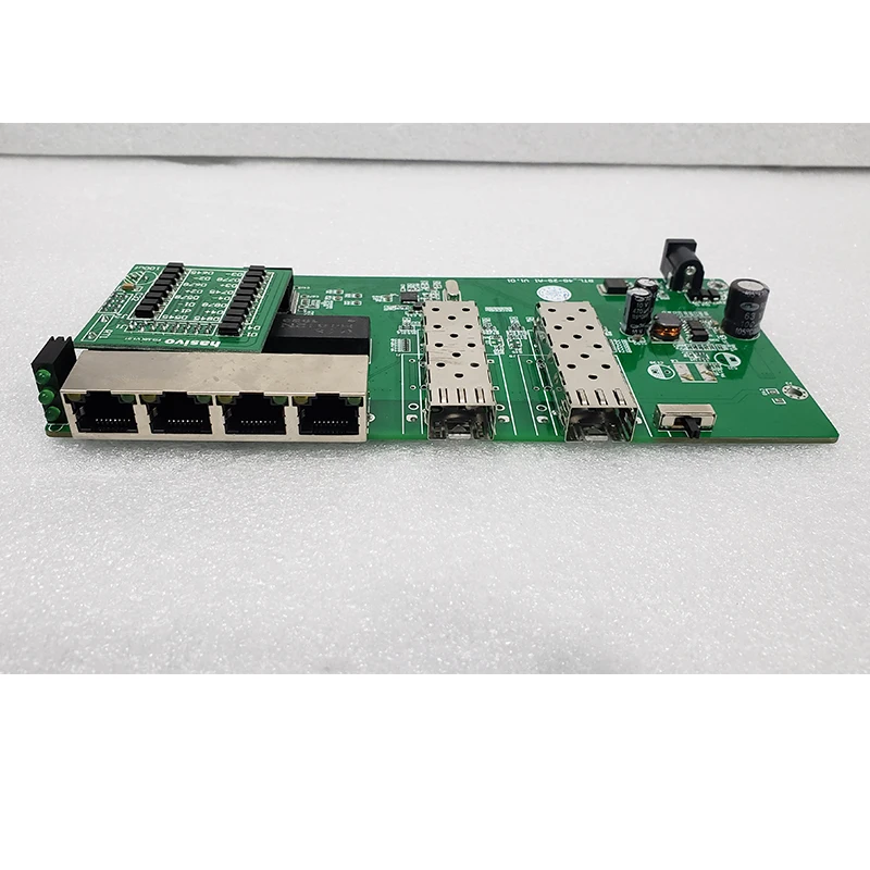 Reverse PoE switch 4x10M/100M/1000M Port & 2 SFP Gigabit Ethernet switch PCB motherboard